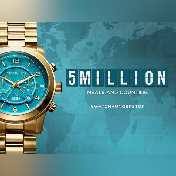 Michael Kors Hunger Stop Oversized Runway MK8315 Gold Watch - Picture 4 of 5